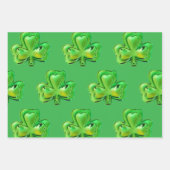 Shamrock St Patrick's Day Wrapping Paper Sheets Geschenkpapier Set (Vorderseite 3)