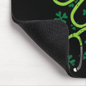 Shamrock-Stethoskop-Operationsschwester St. Patric Mousepad (Ecke)