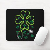 Shamrock-Stethoskop-Operationsschwester St. Patric Mousepad (Mit Mouse)