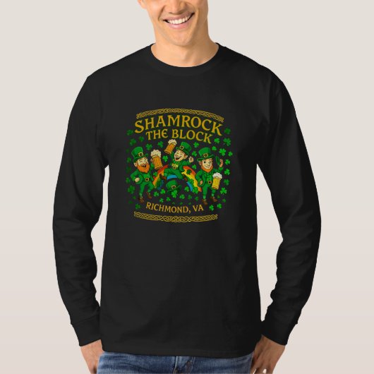 Shamrock the Block Richmond VA Festival T-Shirt (Vorderseite)