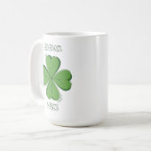 Shamrock Vibes Four-Leaf Clover St. Paddy's Day Kaffeetasse (Vorderseite Links)