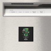 Shamrock-Weingläser Trinken St. Patricks Day Irisc Magnet (In Situ (Geschirrspüler))