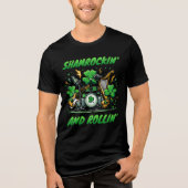 Shamrockin' and Rollin' - St. Patrick's Day Band Tri-Blend Shirt (Vorderseite)
