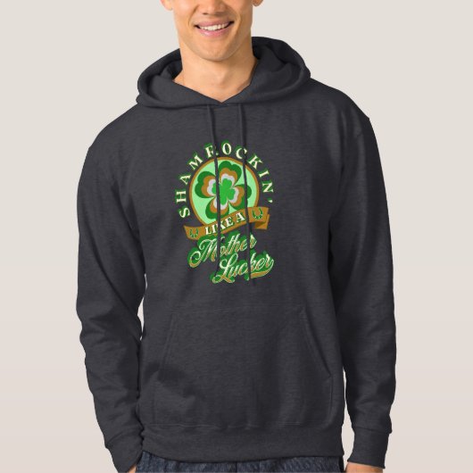 Shamrockin Funny St. Patrick's Day Hoodie (Vorderseite)