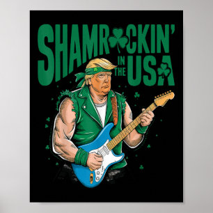 Shamrockin in den USA, Funny Trump St Patricks Poster