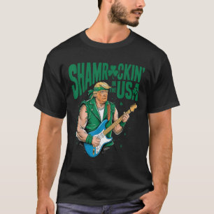 Shamrockin in den USA, Funny Trump St Patricks T-Shirt
