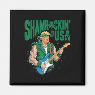 Shamrockin In Den Usa, Lustige Trump St Patricks Magnet