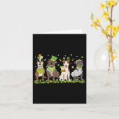 Shamrockin mit Niedlichem Pitbull St Patrick's Day Karte (Gelbe Blume)
