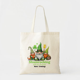 Shamrocking mit meinen Gnomies Lustiges St. Patric Tragetasche