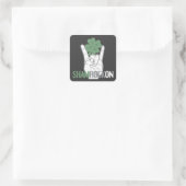 ShamRockOn Quadratischer Aufkleber (Tasche)