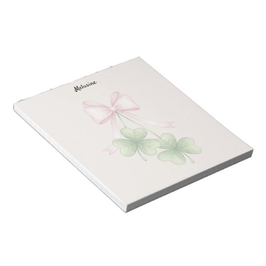 Shamrocks and bow notizblock (angewinkelt)