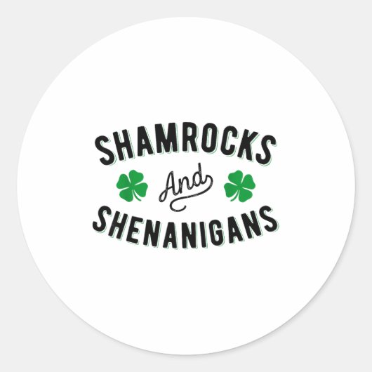 Shamrocks And Shenanigans St Patricks Day Irish Me Runder Aufkleber (Vorderseite)