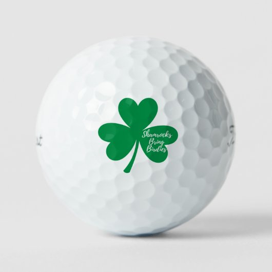 'Shamrocks Bring Birdies' St. Patrick's Day Fun  Golfball (Vorderseite)