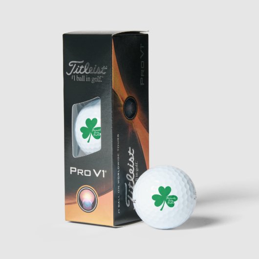'Shamrocks Bring Birdies' St. Patrick's Day Fun Golfball (Verpackung)