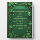 Shamrocks Green May the Road Rise Irish Blessing Fotoplatte (Vorderseite)