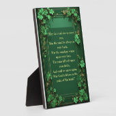 Shamrocks Green May the Road Rise Irish Blessing Fotoplatte (Seite)