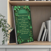 Shamrocks Green May the Road Rise Irish Blessing  Fotoplatte