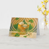 Shamrocks Irish Whiskey Becher "Sláinte!" Karte (Gelbe Blume)