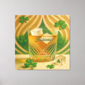 Shamrocks Irish Whiskey Tumbler "Sláinte!" Leinwanddruck (Vorderseite)