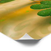 Shamrocks Irish Whiskey Tumbler "Sláinte!" Poster (Ecke)