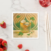 Shamrocks Irish Whiskey Tumbler "Sláinte!" Serviette (Beispiel)