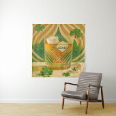 Shamrocks Irish Whiskey Tumbler "Sláinte!" Wandteppich (Beispiel)