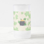 Shamrocks, leprechauns & Pot of Gold Frosted Beer  Mattglas Bierglas (Mittel)