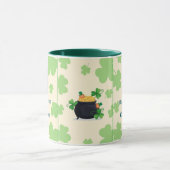 Shamrocks, leprechauns & Pot of Gold Mug Tasse (Zentrum)