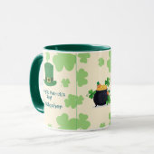Shamrocks, leprechauns & Pot of Gold Mug Tasse (Vorderseite Links)