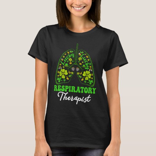 Shamrocks Respiratory Therapist RT St Patrick's Da T-Shirt (Vorderseite)
