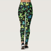 Shamrocks St. Patrick's Day Green Black Leggings (Rückseite)