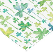 Shamrocks St. Patrick's Day Green White Kurzer Tischläufer (Ecke)