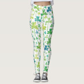 Shamrocks St. Patrick's Day Green White Leggings (Vorderseite)