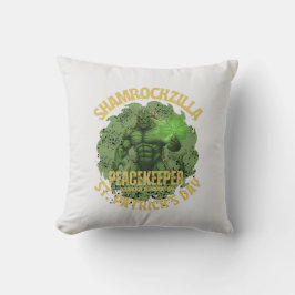 Shamrockzilla Peacekeeper: St. Patrick’s Day Kaiju Kissen
