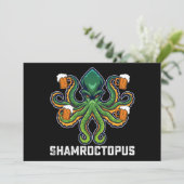 Shamroctopus Octopus Lover St Patrick's Day Einladung (Stehend Vorderseite)