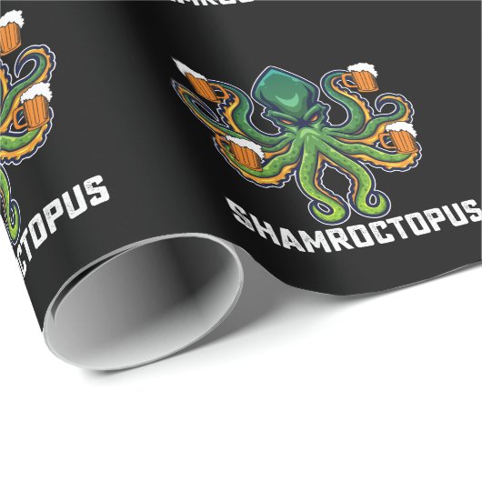 Shamroctopus Octopus Lover St Patrick's Day Geschenkpapier (Rolleneckpunkt)