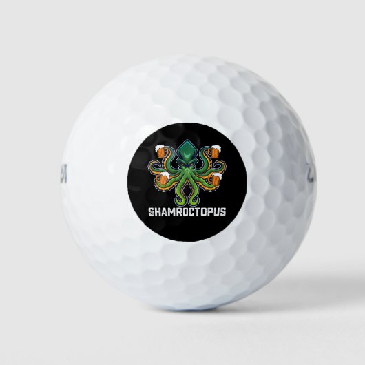 Shamroctopus Octopus Lover St Patrick's Day Golfball (Vorderseite)