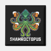 Shamroctopus Octopus Lover St Patrick's Day Magnet (Vorne)