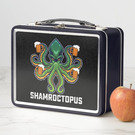 Shamroctopus Octopus Lover St Patrick's Day Metall Brotdose (Beispiel)