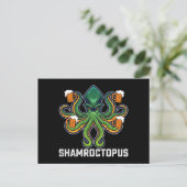 Shamroctopus Octopus Lover St Patrick's Day Postkarte (Stehend Vorderseite)