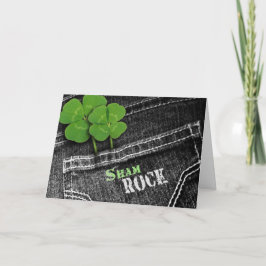 Shamrosks in Jeans Pocket St. Patrick's Karte
