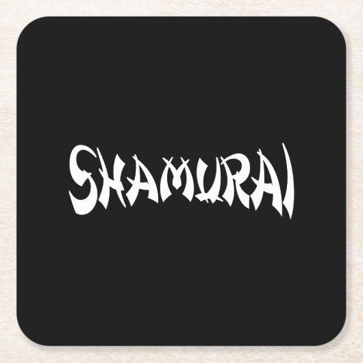 SHAMURAI RECHTECKIGER PAPPUNTERSETZER (Vorderseite)