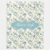 Shana Leigh Dainty Blues Floral Fleecedecke (Vorderseite)
