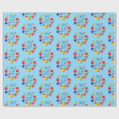 Shana Tova 2,1 Kreise - Baby blau Geschenkpapier (Flach)