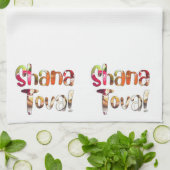 Shana Tova! Äpfel und Honig für Rosh Hashanah Geschirrtuch (Gefaltet)