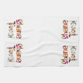 Shana Tova! Äpfel und Honig für Rosh Hashanah Geschirrtuch (Horizontal)