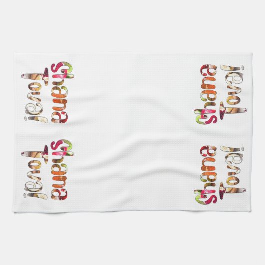 Shana Tova! Äpfel und Honig für Rosh Hashanah Geschirrtuch (Horizontal)