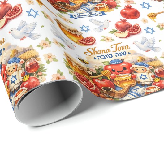 Shana Tova Celebration Wrap Geschenkpapier (Rolleneckpunkt)