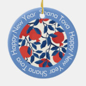 Shana Tova - Glückliches jüdisches Neues Jahr Keramik Ornament (Hinten)
