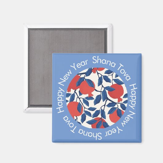 Shana Tova - Happy New Year Magnet (Vorderseite/Rückseite)
